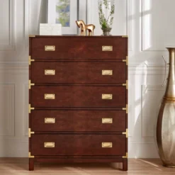 Borden Campaign 5 Drawer Chest - Inspire Q