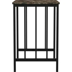 3pc Avery Faux Marble Top Metal Counter Height Dining Set Black - Inspire Q -Inspire Q GUEST aa090eb0 9c16 4df4 80c3 35b086a815b0
