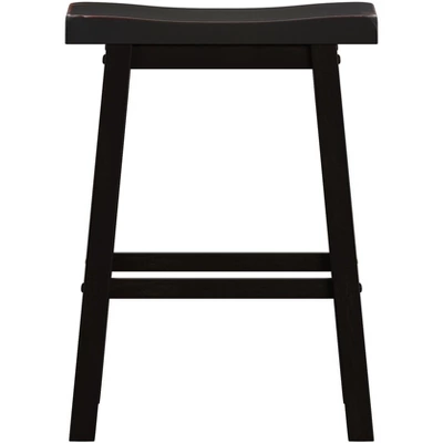 Set Of 2 24" Watkins Saddle Seat Backless Counter Height Barstools - Inspire Q 6 Set Of 2 24" Watkins Saddle Seat Backless Counter Height Barstools - Inspire Q - Image 4