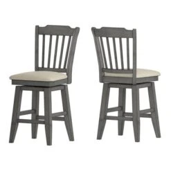 24" South Hill Spindle Back Swivel Counter Height Chair - Inspire Q -Inspire Q GUEST ae338064 0ebe 4599 9026 3c32ace92ba3