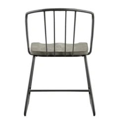 Set Of 2 Nowell Iron Dining Chairs Gray - Inspire Q -Inspire Q GUEST b020750c a367 420a 9c3b 136439ff8a9f