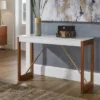 Luna Two Toned High Gloss Finish Sofa Table White/Walnut - Inspire Q -Inspire Q GUEST b5c0c958 e465 4b96 9e9e 2ca9508c316d
