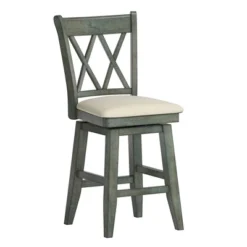 24" South Hill Double X Back Swivel Counter Height Chair - Inspire Q -Inspire Q GUEST b67fde53 72ec 4995 9d42 765b59b9f83c