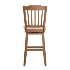 29" South Hill Slat Back Wood Swivel Height Barstool - Inspire Q -Inspire Q GUEST b6b403b9 fa0d 417c a874 9dee27f6afd5