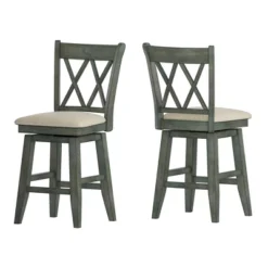 24" South Hill Double X Back Swivel Counter Height Chair - Inspire Q -Inspire Q GUEST b9c91d27 fb48 4f6d bcb2 5b01394e2064