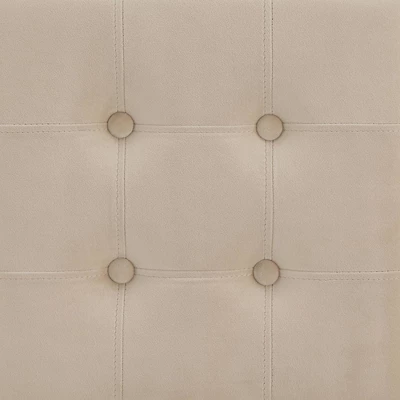 29" Set Of 2 Ervyn Gold Finish Velvet Button Tufted Bar Height Chairs - Inspire Q 9 29" Set Of 2 Ervyn Gold Finish Velvet Button Tufted Bar Height Chairs - Inspire Q - Image 7