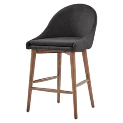 Set Of 2 24" Conrad Walnut Modern Counter Height Barstools - Inspire Q -Inspire Q GUEST bb56f48a a05e 4d15 a014 aeba0dc581c7