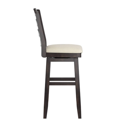 29" South Hill French Ladder Back Swivel Height Barstool Black - Inspire Q 3 29" South Hill French Ladder Back Swivel Height Barstool Black - Inspire Q - Image 2