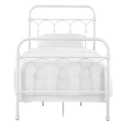 Twin Caledonia Metal Bed Antique White - Inspire Q 11 Twin Caledonia Metal Bed Antique White - Inspire Q -Inspire Q GUEST bcc4a1ed ca5c 4c91 8d42 c6e45369a5d0