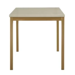 Devoe Faux Marble Top And Metal Base Dining Table White/Gold - Inspire Q -Inspire Q GUEST bd387c88 5038 4e66 84b2 f55f1cb95007
