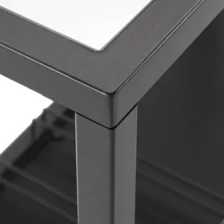 Estelle Step Tier Metal And Glass Bar Cart - Inspire Q -Inspire Q GUEST be19fd96 4e2c 4e5f 8eab 07436a465f87