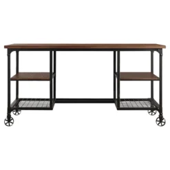 Merida Mixed Media Writing Desk Black - Inspire Q