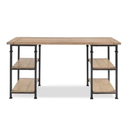 Ronay Wood Writing Desk With Storage - Inspire Q -Inspire Q GUEST c03ed32b f23f 4192 a6fc cdf6380aa922