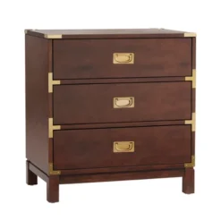 Borden Campaign 3-Drawer Nightstand - Inspire Q -Inspire Q GUEST c33a53f3 2117 4628 b08e 5aa631212f43