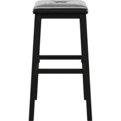 3pc Avery Faux Marble Top Metal Counter Height Dining Set Black - Inspire Q -Inspire Q GUEST c4161881 89b6 4528 82e0 4362e664f069