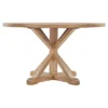 Sierra Round Farmhouse Pedestal Base Wood Dining Table - Inspire Q