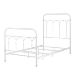 Twin Caledonia Metal Bed Antique White - Inspire Q 12 Twin Caledonia Metal Bed Antique White - Inspire Q -Inspire Q GUEST c757a6c0 9ca8 4a18 ba88 c8b95bee6191