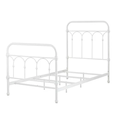 Twin Caledonia Metal Bed Antique White - Inspire Q 6 Twin Caledonia Metal Bed Antique White - Inspire Q - Image 4