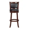 29" Piacenza Swivel Faux Leather Barstool Black - Inspire Q -Inspire Q GUEST cbf8d8ac ad1a 40af b0eb 6dd9b613e101