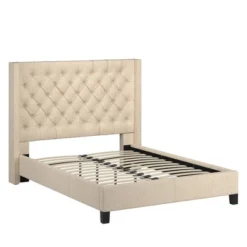 Highland Park Button Tufted Wingback Platform Bed - Inspire Q -Inspire Q GUEST ccb5eb71 0583 4b80 a08d f1cfe0ce7111