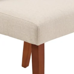 Set Of 2 Troy Upholstered Fabric Keyhole Dining Chairs - Inspire Q -Inspire Q GUEST ccdb7d97 194f 4b1f a1be b20976131435