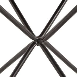 42" Leonard Round Dining Table With Black Iron Legs Walnut Finish - Inspire Q -Inspire Q GUEST d087303d 50d3 4d67 a9cc 48a80dc22ea5