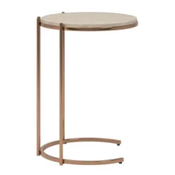 Octavia Side Table Champagne Gold Finish Champagne Gold Metal - Inspire Q -Inspire Q GUEST d10b7738 f828 4c6f bdc5 f0a1e8fad2d0