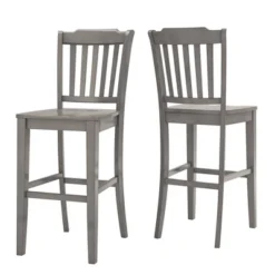 Set Of 2 29" South Hill Slat Back Barstools - Inspire Q -Inspire Q GUEST d2523d2c 71a8 49c4 a660 6557f719e432