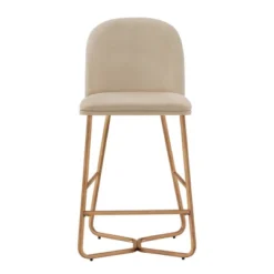 2pk 24" Karianne Linen Upholstered Counter Height Barstools Beige - Inspire Q -Inspire Q GUEST d38ab542 632a 424e a31f e59b69093591