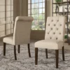 Set Of 2 Gramercy Tufted Rolled Back Parsons Chairs - Inspire Q -Inspire Q GUEST d399a909 5d13 4a0c b647 afad4241205d