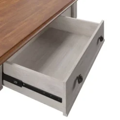 Ivalyn 1 Drawer Desk With Charging Station Antique White - Inspire Q -Inspire Q GUEST d42884b8 a1d7 4bad ac94 fe48e9ec6b89