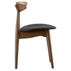 Set Of 2 Cortland Danish Modern Walnut Dining Chair - Inspire Q -Inspire Q GUEST d56d3bb2 eb3f 4b84 b217 70fdd21aecea