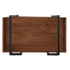 Felicia Rustic Industrial Metal/Wood Etagere Bookshelf - Inspire Q -Inspire Q GUEST d686c397 9937 4f5c 9dca d1169a6bf234