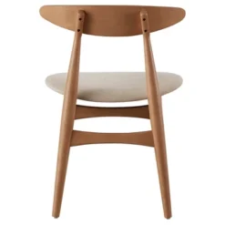 Set Of 2 Cortland Danish Modern Natural Dining Chair - Inspire Q -Inspire Q GUEST db3108d9 7f74 420f 8815 b8d50aa3703e