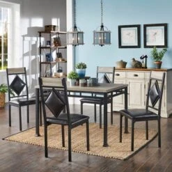 5pc Kalinda Dining Set Black - Inspire Q -Inspire Q GUEST dc4c37da 68b7 4bb1 ba81 10137fdb2610