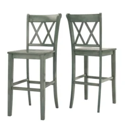 Set Of 2 29" South Hill Double X Back Barstools - Inspire Q -Inspire Q GUEST dc618dc4 54db 4615 91cd b94647fdc8a9