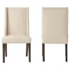 Set Of 2 Harlow Wingback Dining Chair With Nailheads Oatmeal - Inspire Q -Inspire Q GUEST dccc48f5 6d7d 4885 8806 8d6ab5c497d7