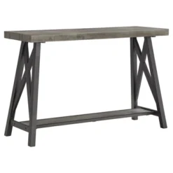 Lanshire Rustic Industrial Metal & Wood Entry Console Table - Inspire Q -Inspire Q GUEST ddc2064f 3601 4480 9b44 d878d80857de