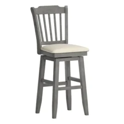 29" South Hill Slat Back Wood Swivel Height Barstool - Inspire Q -Inspire Q GUEST e03c3c4a 159c 4871 82f2 702cb0d9ab9d