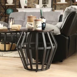 Pelham Drum Accent Table Black - Inspire Q -Inspire Q GUEST e137cf60 bcd8 40b7 ab39 618b79e136cc