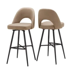 29" Set Of 2 Ragan Metal Fabric Swivel Bar Stools - Inspire Q 20 29" Set Of 2 Ragan Metal Fabric Swivel Bar Stools - Inspire Q -Inspire Q GUEST e2d6f446 a66c 4036 969d a9e08de3dc90