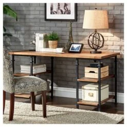 Ronay Wood Writing Desk With Storage - Inspire Q -Inspire Q GUEST e4b21832 026c 4a25 936e ad7f5c611b3e