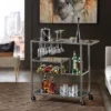 Estelle Step Tier Metal And Glass Bar Cart - Inspire Q 2 Estelle Step Tier Metal And Glass Bar Cart - Inspire Q -Inspire Q GUEST e6f005c6 4f08 442a be9a 5e0b228ff543