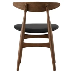 Set Of 2 Cortland Danish Modern Walnut Dining Chair - Inspire Q -Inspire Q GUEST e9138912 d8e3 4b54 b984 d3a125b6567f