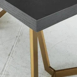 Karianne Dining Table Black/Gold - Inspire Q -Inspire Q GUEST ea493ec5 8beb 4da3 ae25 11e8bf4a8a1e