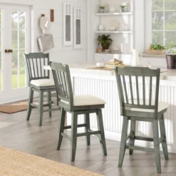 24" South Hill Spindle Back Swivel Counter Height Chair - Inspire Q