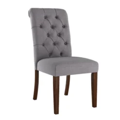 Set Of 2 Gramercy Tufted Rolled Back Parsons Chairs - Inspire Q -Inspire Q GUEST eba18eee 787e 42a8 b7a4 a3fbfc440bc1