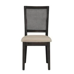 Set Of 2 South Hill Beige Linen Rattan Back Dining Chairs - Inspire Q 11 Set Of 2 South Hill Beige Linen Rattan Back Dining Chairs - Inspire Q -Inspire Q GUEST ec908589 3123 4844 ac24 20dedc9a343f