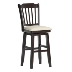 29" South Hill Slat Back Wood Swivel Height Barstool - Inspire Q -Inspire Q GUEST ed892f39 57a1 4205 8f90 c88508ac9290
