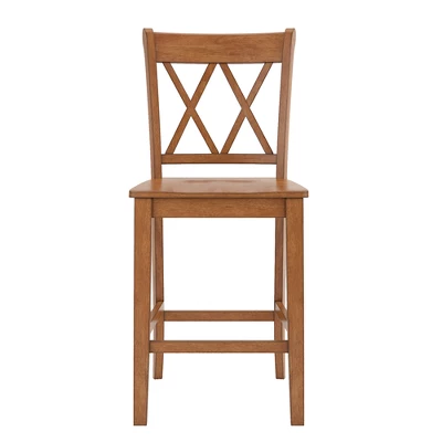 2pk 24" South Hill Double X Back Counter Height Barstools - Inspire Q 3 2pk 24" South Hill Double X Back Counter Height Barstools - Inspire Q